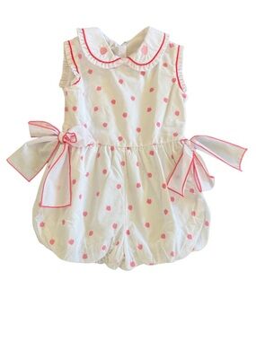 🍓🎀 Sal & Pimenta Strawberry Bubble Romper 2T NWT